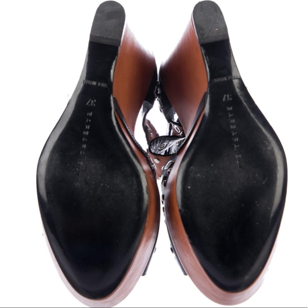 BARBARA BUI Embellished Leather Wedges - Picture 4 of 4